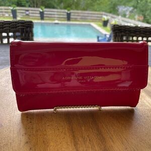 Adrienne Vittadini red patent leather style wallet